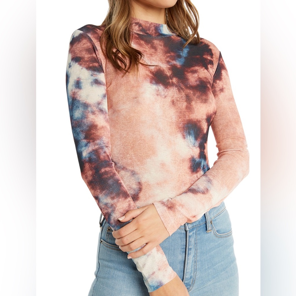 Bardot Mesh Tie Die Top, SIZE S